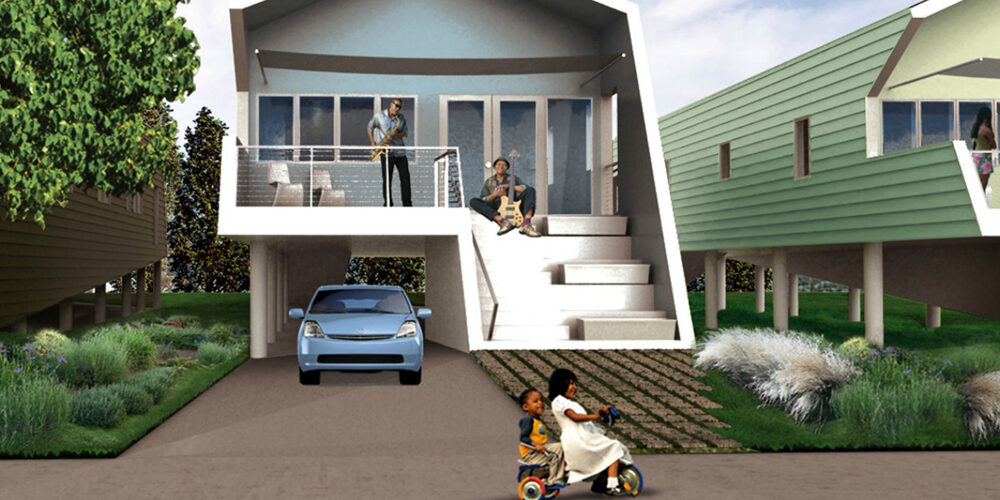 Architekturrendering C2C Häuser
